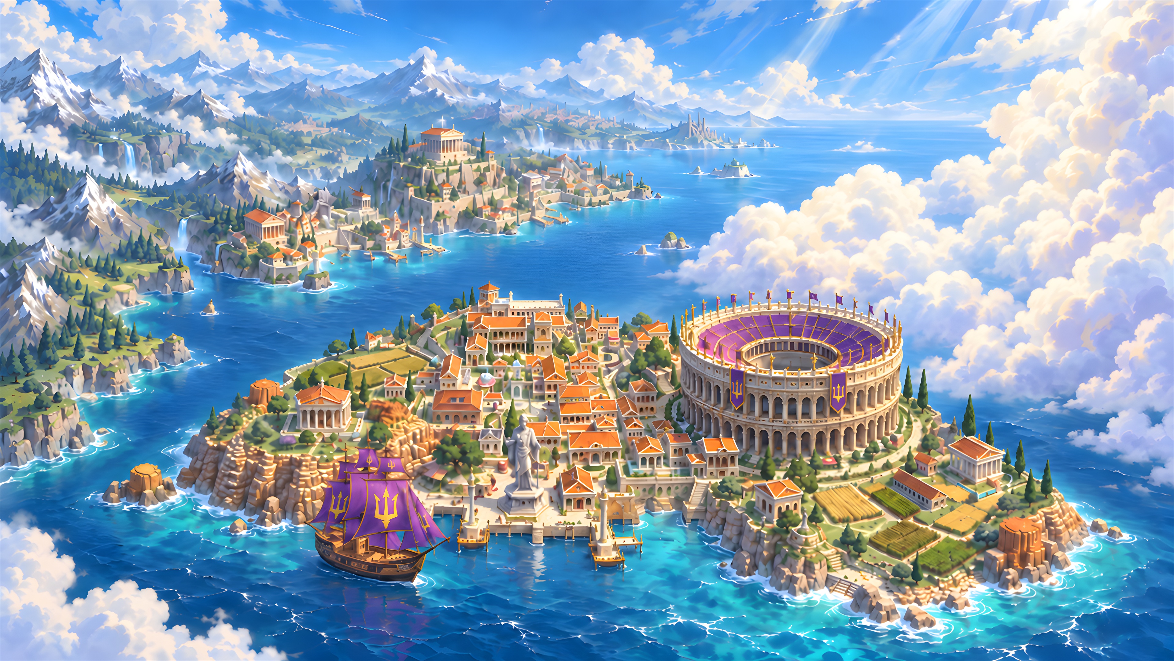 Carte fantastique de l'univers Mystic Odyssey