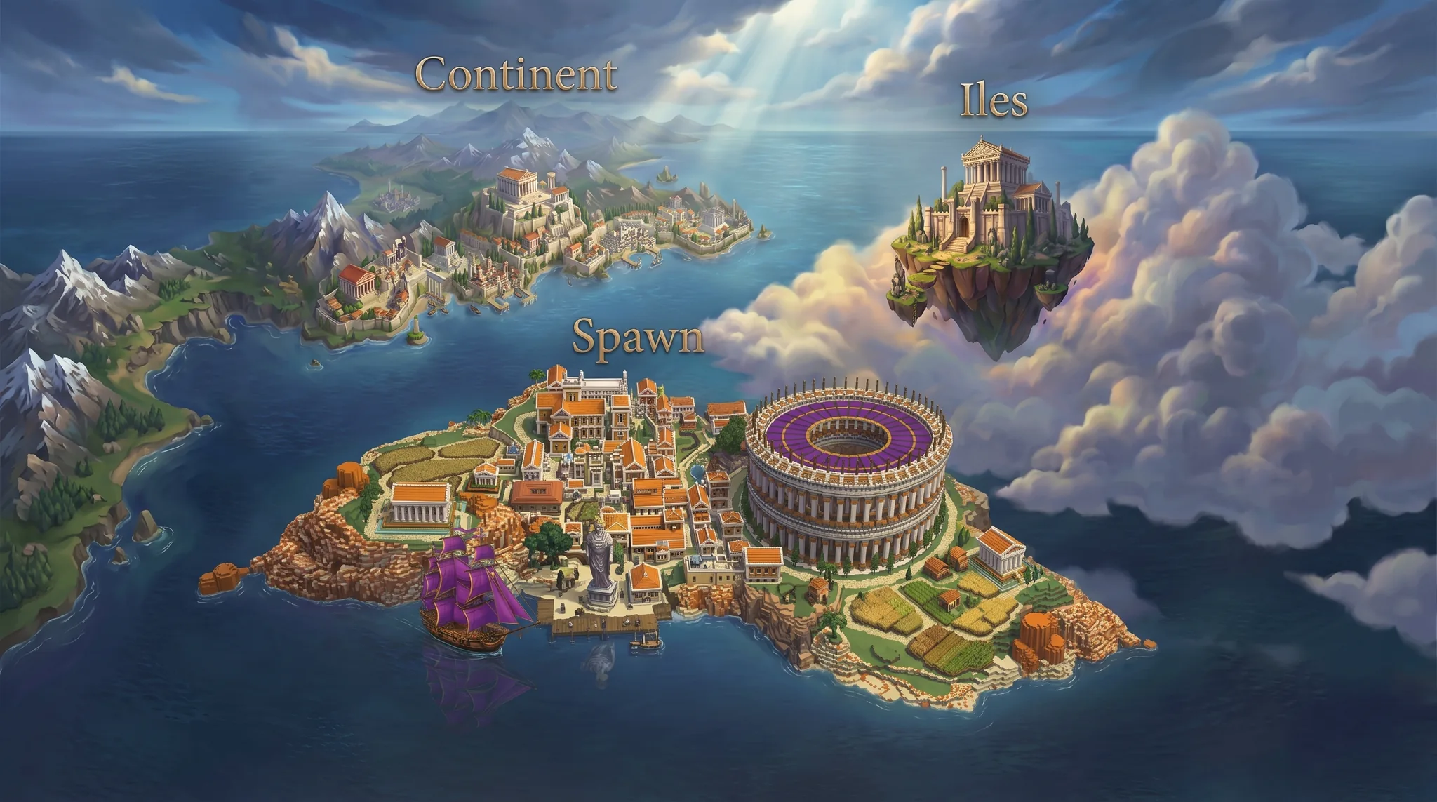 Carte des serveurs MysticOdyssey